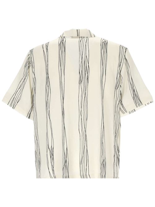 Off-white/black crepe shirt EMPORIO ARMANI | E31F25F1022199